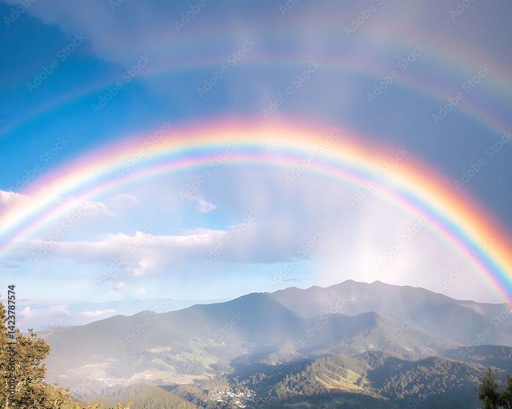 Rainbow Mountain Sky View Rainbow Mountain Sky View