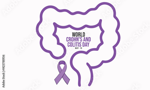 World Crohn's and Colitis Day. background, banner, card, poster, template. Vector illustration.