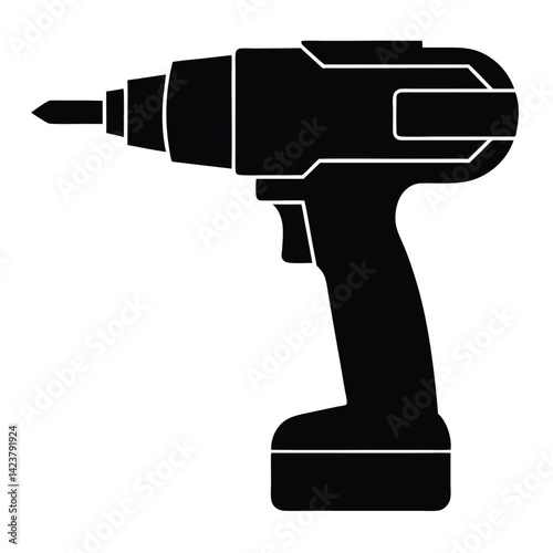 isolated impact driver on white background