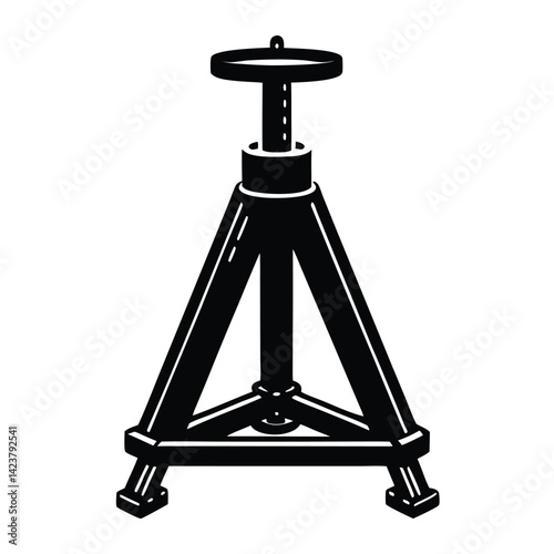 isolated jack stands on white background