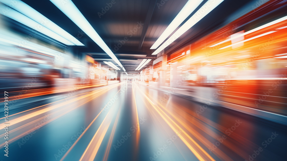 Image of supermarket shelves using motion and blur filters. Image of supermarket shelves using motion and blur filters.