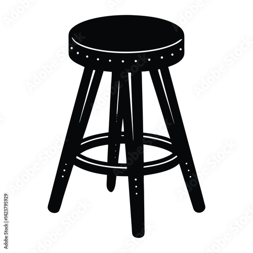 isolated mechanic stool on white background