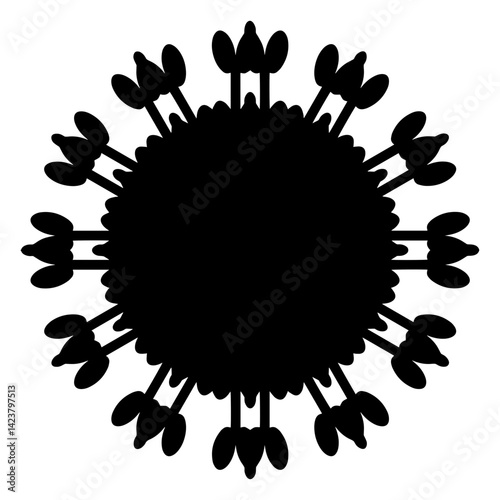 Black Outline of a Geometric Object