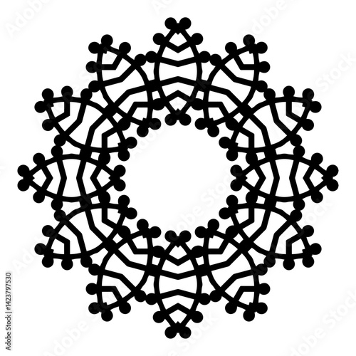 Black Outline of a Geometric Object