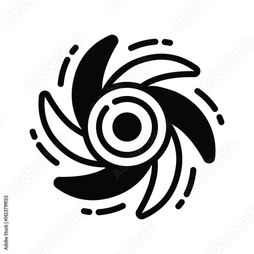 Get your hands on this amazing glyph icon of turbine