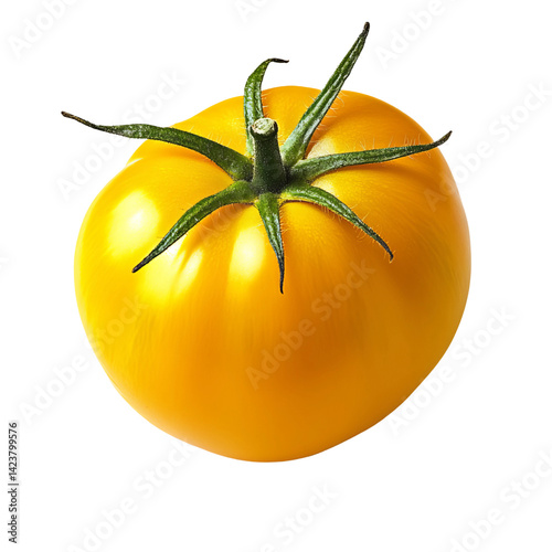 yellow tomato isolated on white background