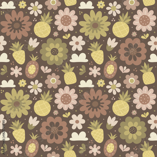 Summer vector texture. Seamless pattern for design textile, paper and greeting cards.