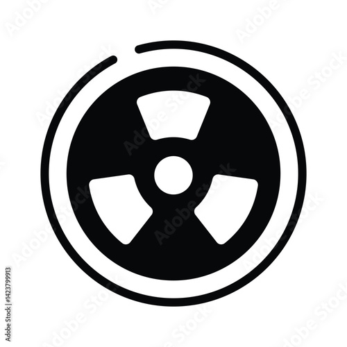 Grab this handy glyph style icon of radioactive symbol