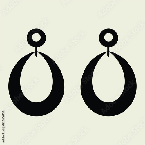 Earrings Silhouettes, Elegant