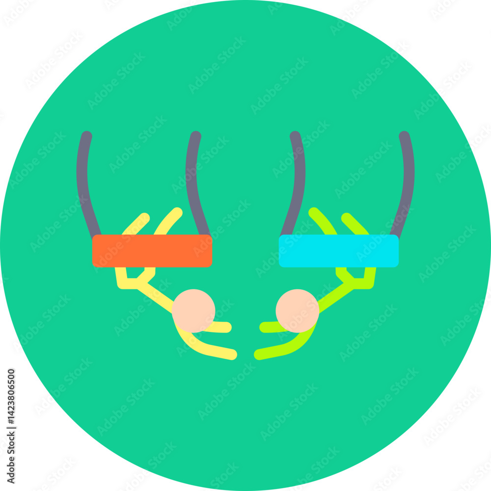 Obraz premium Two Persons Hanging icon vector illustration