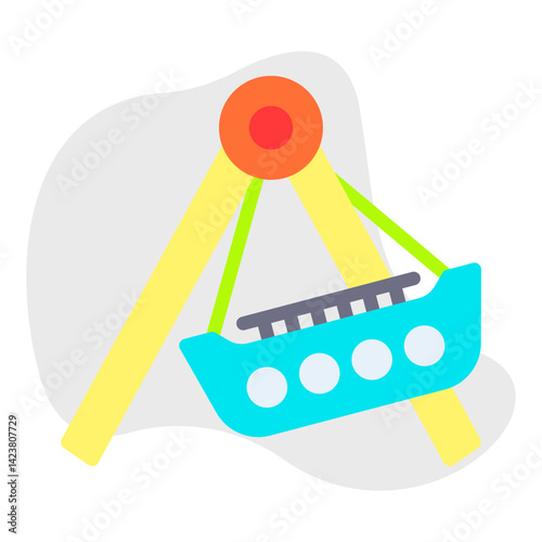 Boat Swing icon vector illustration