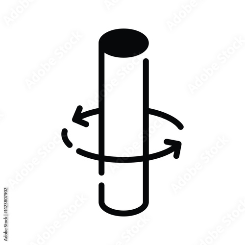 Easy to use glyph style icon denoting rotation