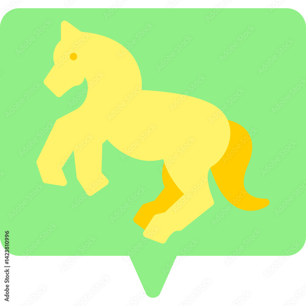 Obraz premium Horse Performing icon vector illustration