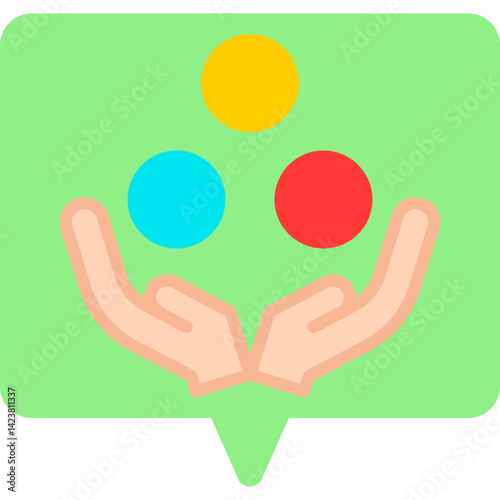 Ball Juggling icon vector illustration