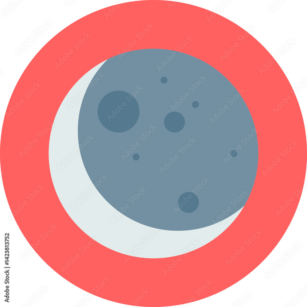 New Moon icon vector illustration New Moon icon vector illustration