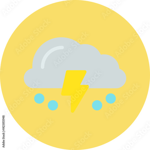Snow Thunderstorm icon vector illustration