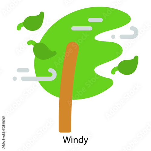 Windy icon vector illustration