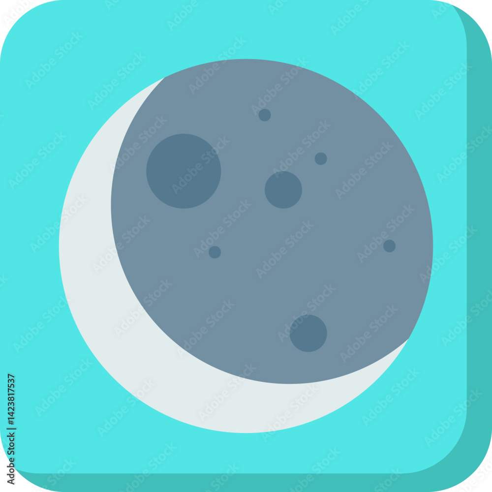 Fototapeta premium New Moon icon vector illustration