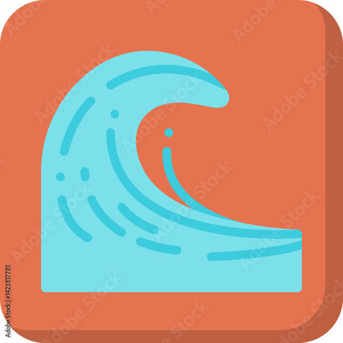 Tsunami icon vector illustration