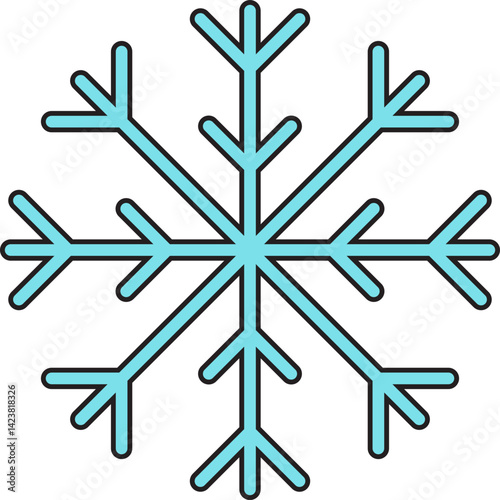 Snowflake icon vector illustration