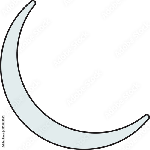 Crescent icon vector illustration