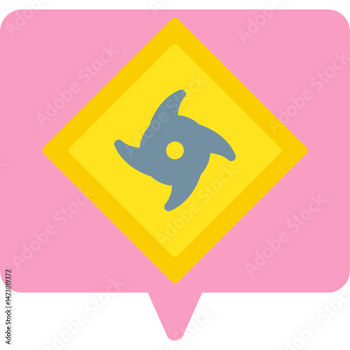 Hurricane Warning icon vector illustration