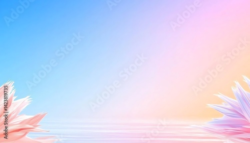 Pastel Abstract Floral Border