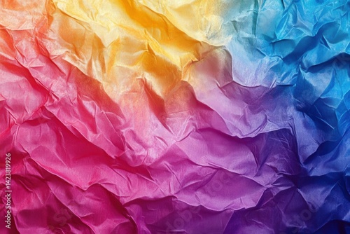 Wallpaper Mural Colorful crumpled paper texture with gradient design. Torontodigital.ca