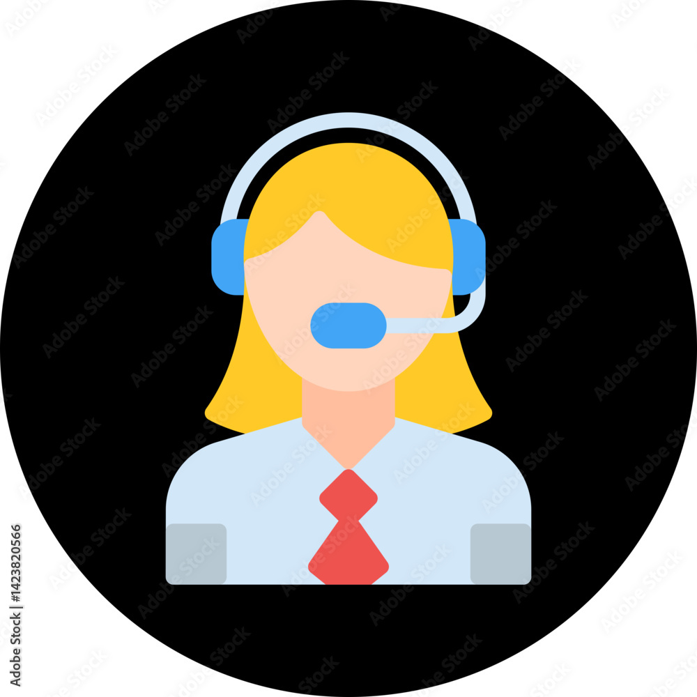 Call Center Agent icon vector illustration Call Center Agent icon vector illustration