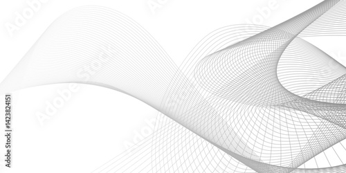 Dynamic wave line abstract smooth color stripe on a white stylized line art background. on a white stylized line art background.