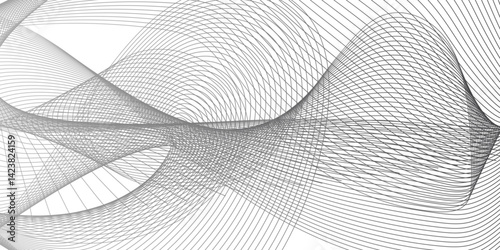 Dynamic wave line abstract smooth color stripe on a white stylized line art background. on a white stylized line art background.