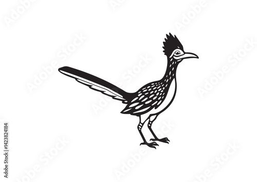Wallpaper Mural Roadrunner bird Silhouette vector Torontodigital.ca