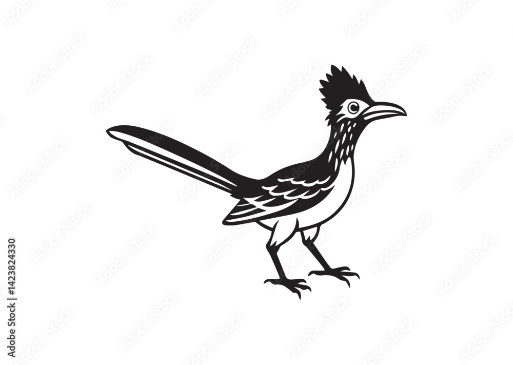 Roadrunner bird Silhouette vector Roadrunner bird Silhouette vector