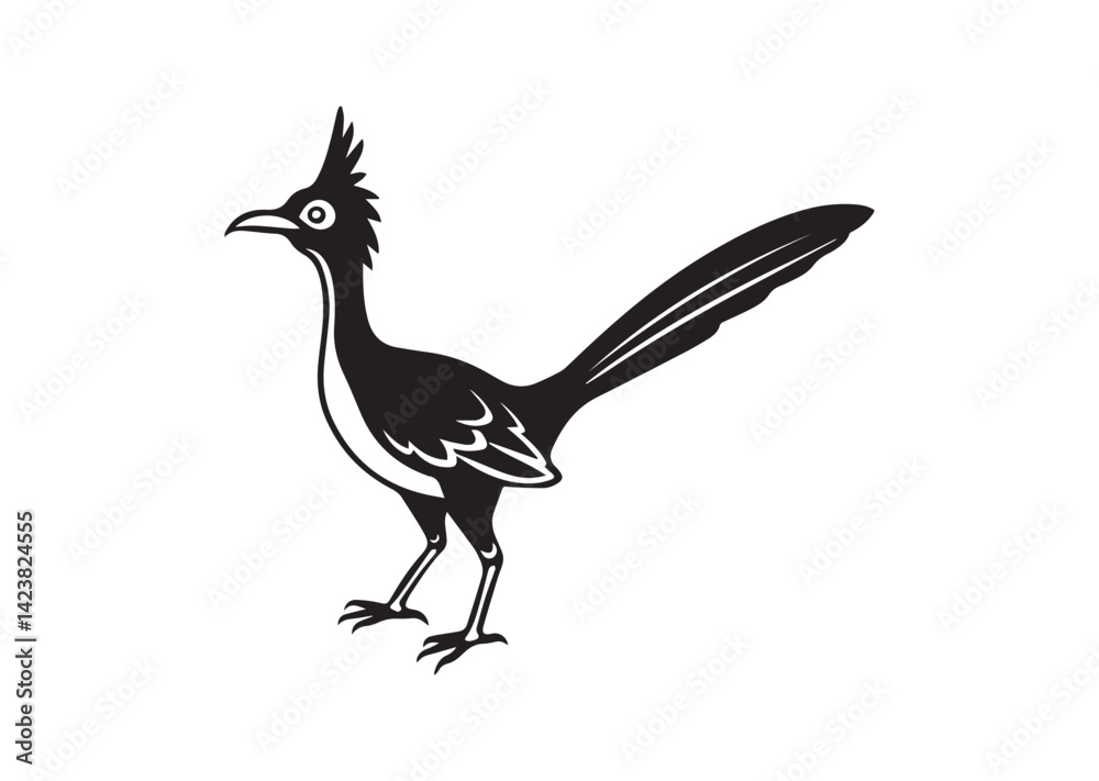 Obraz premium Roadrunner bird Silhouette vector