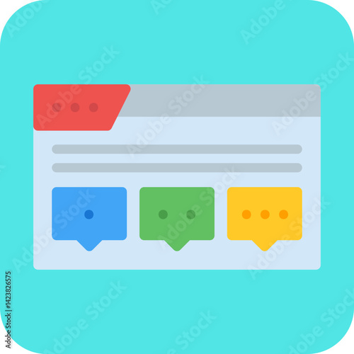 Forum icon vector illustration