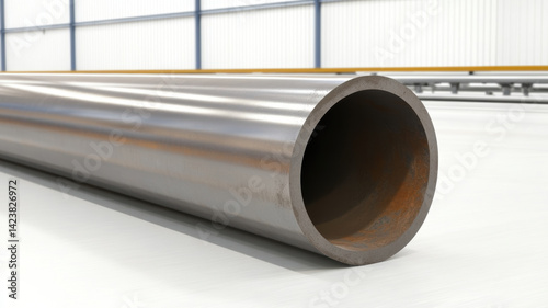 large metal piping system used in industry showcases durability and strength in its design and structure