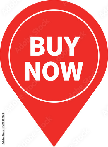 Free Download buy now pin emblem vector with solid color design - GFXLoad
