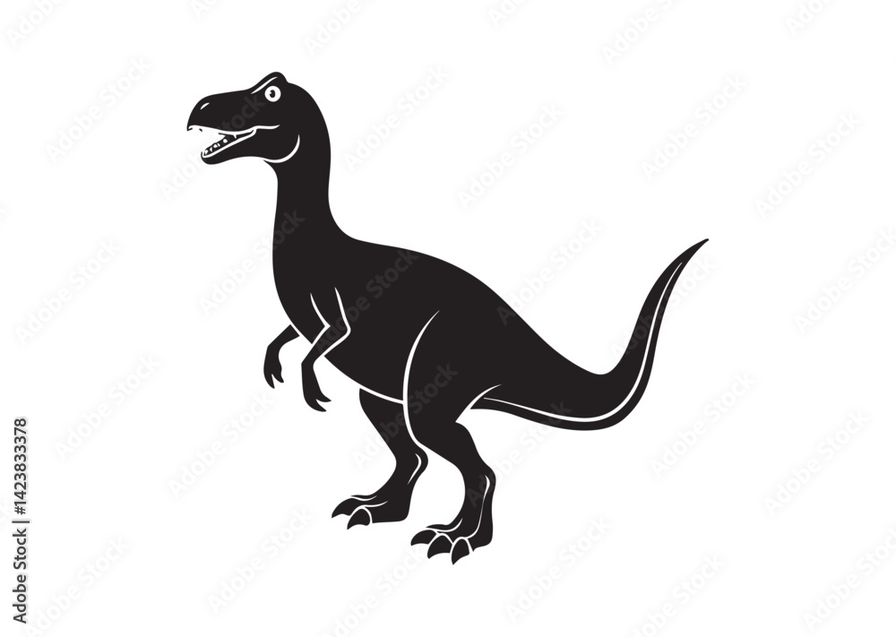 Obraz premium Dinosaur vector, Dinosaur Icon, silhouette Of A Dinosaur