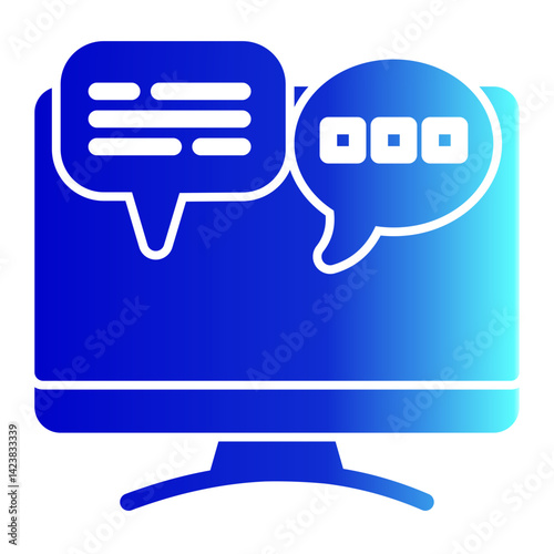 Chat Icon # ECommerce Pack # Solid Gradient Style