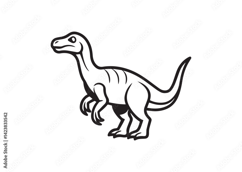 Obraz premium Dinosaur vector, Dinosaur Icon, silhouette Of A Dinosaur