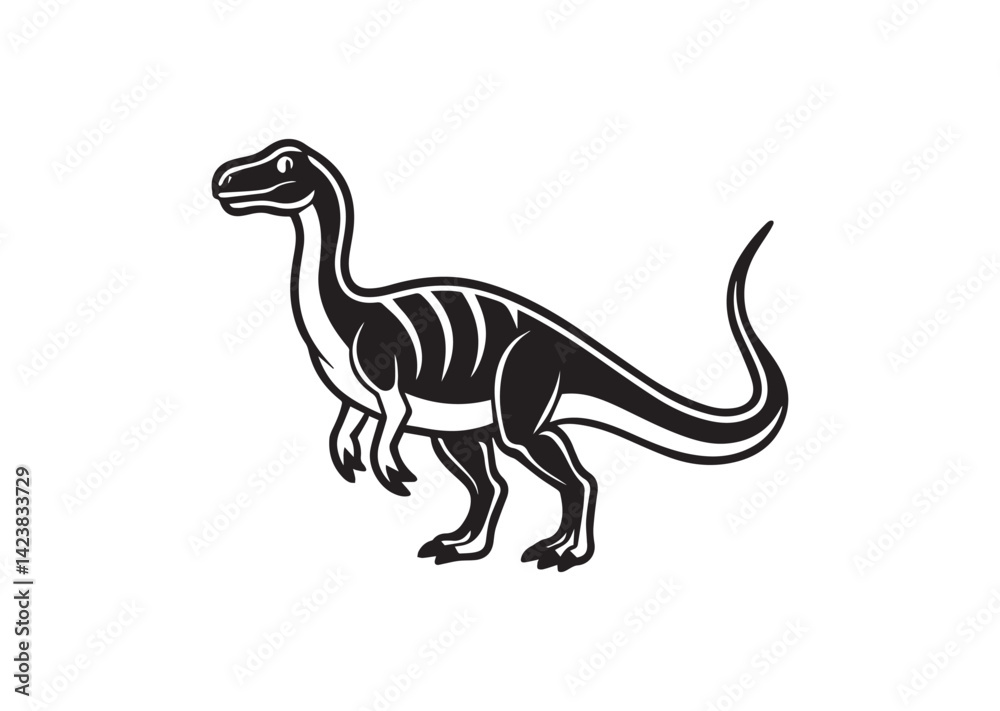 Obraz premium Dinosaur vector, Dinosaur Icon, silhouette Of A Dinosaur