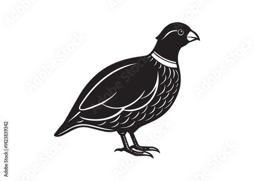 Bobwhite Quail Silhouette vector