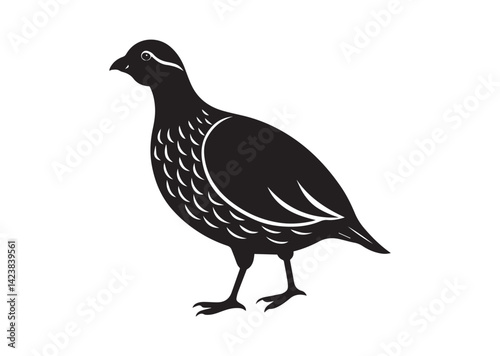 Bobwhite Quail Silhouette vector