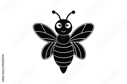 Silhouette of Ant, Set of Atn's cartoon  of different shapes,  Ant vector illustration, Collection of Hand Drawn Ant icons on white background.