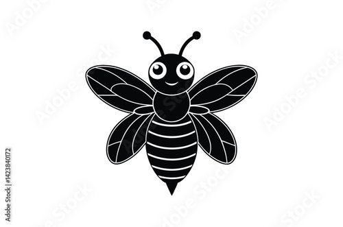 Silhouette of Ant, Set of Atn's cartoon  of different shapes,  Ant vector illustration, Collection of Hand Drawn Ant icons on white background.