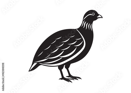 Bobwhite Quail Silhouette vector