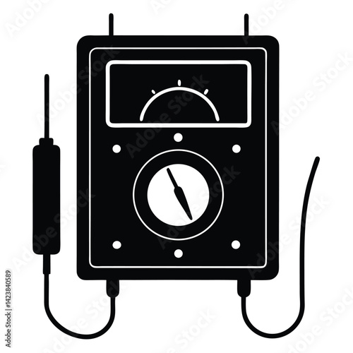 Isolated Multimeter Device on White Background