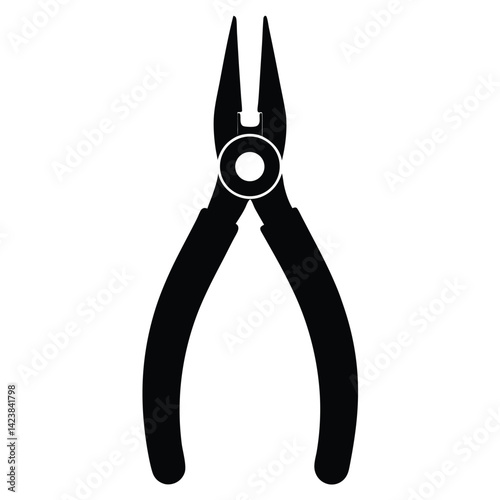 Isolated Needle Nose Pliers on White Background