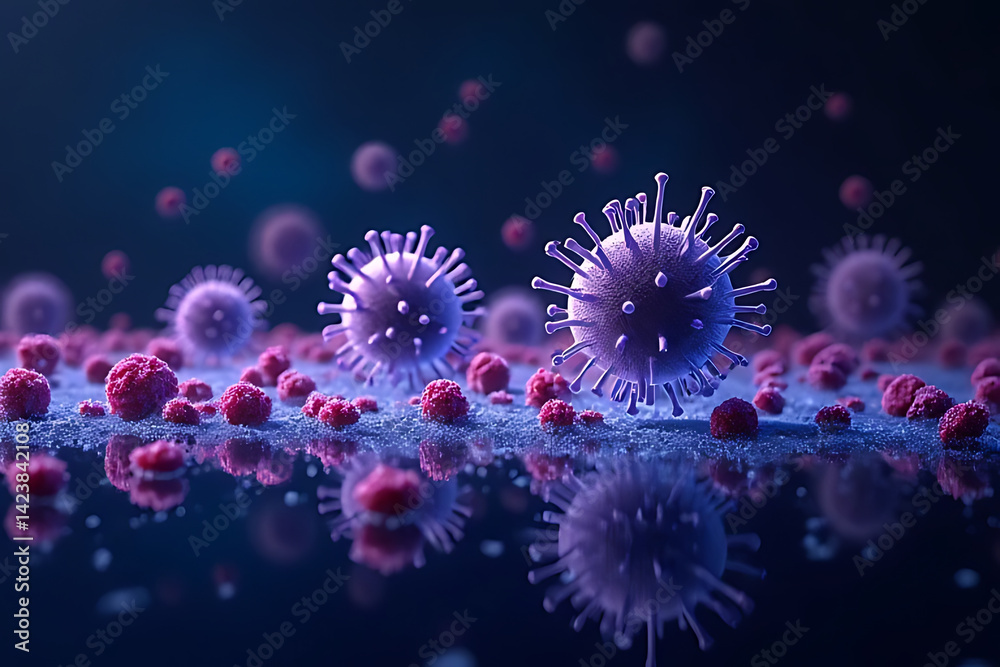 Close-up of viral infections and their effects on health laboratories in digital environments Close-up of viral infections and their effects on health laboratories in digital environments
