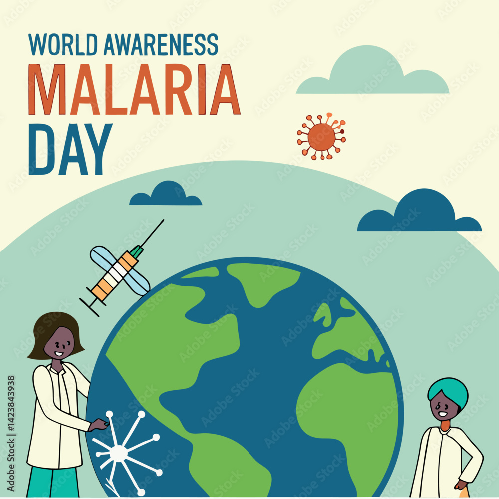 Naklejka premium World Malaria Day